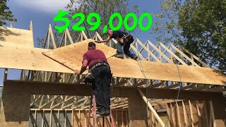 Time lapse 29000 Salt Box Garage BuildExcavation to Roofing [upl. by Wilek988]