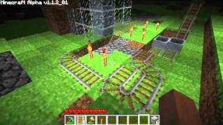 Minecraft Minecart Hopper Tutorial [upl. by Ilonka]