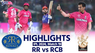 RR vs RCB IPL 2024 Rajasthan Royals vs Royal Challengers Bengaluru Today  Full Match Highlights [upl. by Sordnaxela993]