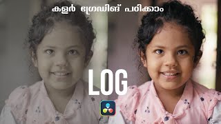 Color Grading LOG in Davinci Resolve  Malayalam [upl. by Auqenehs634]