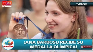 Gimnasta rumana Ana Barbosu recibe su medalla de bronce Paris 2024 Jordan Chiles hace drama [upl. by Nirraj79]