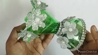 How to Make Flower Pot Craft With Waste Plastic Bottles  flower Pot Craft [upl. by Darryl]