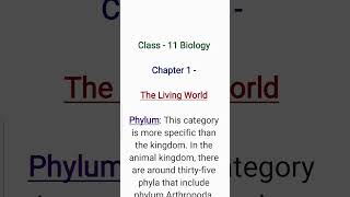 What is phylum Class 11 Biology Chapter 1 [upl. by Kcirderfla5]