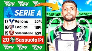 DALLA RETROCESSIONE alla CHAMPIONS LEAGUE HO RICOSTRUITO IL SASSUOLO SU FC24 [upl. by Mireille]