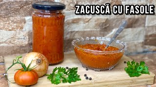 Zacusca cu fasole  cu ardei copt  EGustos [upl. by Anavrin]