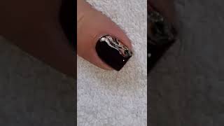 Dark Chocolate Nail Art  Elegant Autumn Nails  naildesign [upl. by Alleinad271]