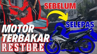 RESTORE MOTOR TOTAL LOST TERBAKAR PART 2 [upl. by Titus]