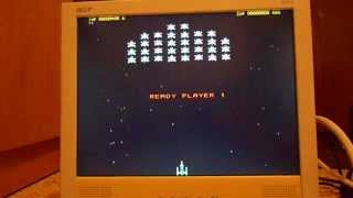 Galaxian clone in IBM PC machine 486 SX MS DOS [upl. by Caye]