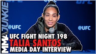 Taila Santos previews Joanne Wood matchup standing in womens flyweight  UFC Vegas 43 [upl. by Tatianna505]