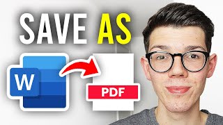 How To Save Word Doc As A PDF File  Full Guide [upl. by Ellesor]