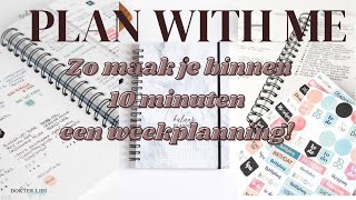 ZO MAAK JE BINNEN 10 MINUTEN EEN PRODUCTIEVE WEEKPLANNING PLAN WITH ME BALANSPLANNER DOKTERLIBI [upl. by Ennahgem871]