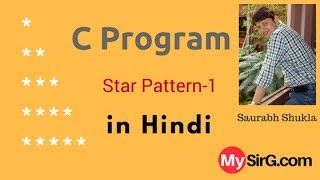 Star Pattern 1 Program in C Language [upl. by Accebar603]