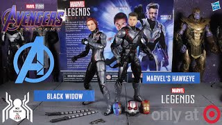 Marvel Legends HAWKEYE amp BLACK WIDOW Avengers Endgame Target Exclusive 2 Pack Figure Review [upl. by Berty]