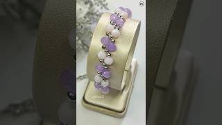 How to Make Rondelle Crystal Bracelet shorts beadedbracelet [upl. by Idnaj]