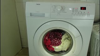 Rinse and spin wash program AEG Lavamat Protex L72475FL washing machine test example lavadora 215 [upl. by Bueschel]