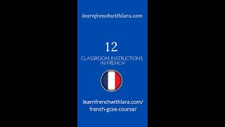 12 classroom instructions in French  Les règles de la classe en français [upl. by Nreval]