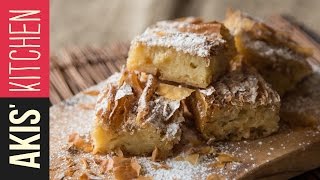 Phyllo Custard Pie Bougatsa  Akis Petretzikis [upl. by Slrahc]