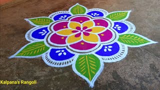 Pongal special Kollam Beautiful Super Easy Rangoli Kalpanas Rangoli sankaranthi muggulu [upl. by Ym]