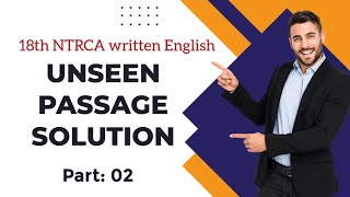 How to solve unseen passage for NTRCA  School1 [upl. by Tnecillim802]