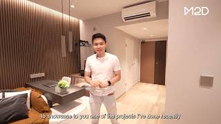 Walk and Talk 640 SQFT 2ROOM HDB HOME TOUR IN SINGAPORE M2D Interior Design [upl. by Schoof282]