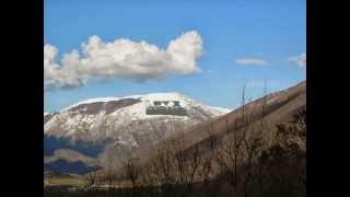 Antrodoco Rieti Chiesa S Maria Extra Moenia  Monte Giano in passato monte DUX monte del Duce [upl. by Ivette]