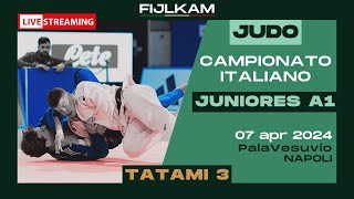 JUDO  Campionato Italiano Juniores A1 2024  Tatami3 [upl. by Eatnuahs]