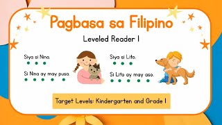 Pagsasanay sa Pagbasa Kindergarten and Grade 1 Filipino Reading Practice Leveled Reader 1 [upl. by Garlanda]