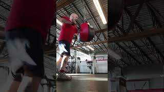 Old Man Elbow Strikes on Punching Bag [upl. by Aldon]