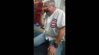 CUBS WIN Jimmys reaction to Cubs winning World Series 2016 RIP Brother 9519 [upl. by Eirrot]