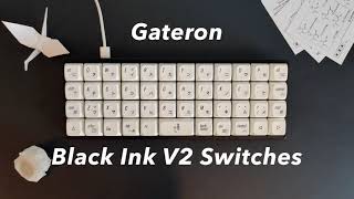 Gateron Black Ink V2 Switches lubed amp filmed Typing Sounds [upl. by Luht]