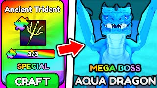 I Got STRONGEST ANCIENT TRIDENT and Beat MEGA AQUA DRAGON BOSS in Roblox Pull a Sword [upl. by Giule32]