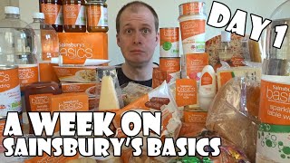 A Week On Sainsburys Basics DAY 1 [upl. by Akiemahs]