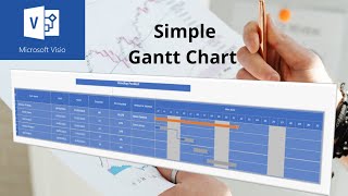 Create a simple Gantt Chart in Microsoft Visio [upl. by Bolitho]