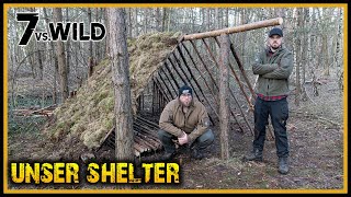 7 vs Wild Shelter  Wie hätten wir weiter gebaut  Bushcraft Survival Naturensöhne [upl. by Monda]