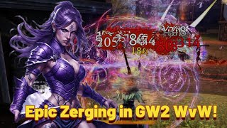 Epic Zerging in GW2 WvW Unleash the Spear in Virtuoso [upl. by Drews]