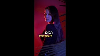 Make Portraits with RGB Lights in 30 sec Shorts [upl. by Akinhoj]