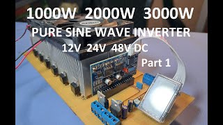 1000W 2000W 3000W PURE SINE WAVE INVERTER 12V 24V 48V DC EGS002 Drive Part 1 [upl. by Lorene]