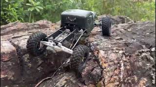 RhinoRC YUE LCG， with 40A ESC T70 Servo Moza tires crawler rccrawl remote rhino [upl. by Naujyt]