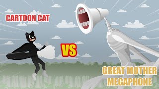 Cartoon Cat vs Great Mother Megaphone  Monster Animation [upl. by Llerdnod]