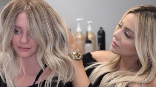 In Salon Base Bump amp Blonde Balayage Tutorial [upl. by Lalise]