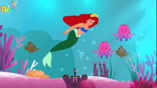 Little Mermaid Song and Nursery Rhymes  Videos for Kids  Animated Children Songs [upl. by Apeed932]