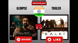 Kalki 2898 AD Glimpse vs Trailer  ProjectK Kalki  Prabhas Nag Ashwin  Producer Reacts Clips [upl. by Ennis]