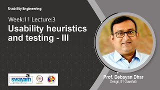 Lec 38 Usability heuristics and testing  III [upl. by Risan561]