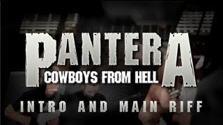 Pantera  Cowboys From Hell Guitar Lesson  Intro And Main Riff [upl. by Atnad517]