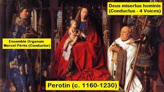 Perotin c 11601230  Deus misertus hominis Conductus  4 Voices [upl. by Daniell]