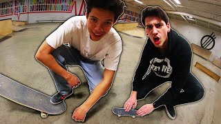 HANDBOARD VS SKATEBOARD FLATGROUND SKATE Feat Chris Chann [upl. by Kragh157]