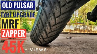 Pulsar150 broad tyre  mrf zapper 11080 R17 [upl. by Nytsuj]