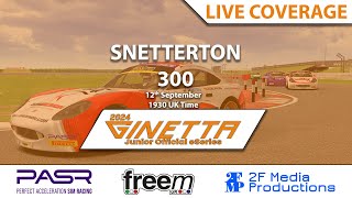 PASR  2024 Ginetta Junior Official eSeries  Round 4  Snetterton [upl. by Nnaeel]