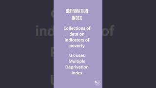 Deprivation Index  60 Second Sociology GCSE Social Stratification [upl. by Aydan]