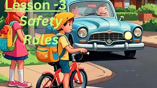 4TH CLASS ENGLISH LESSON3SAFETY RULES EASY READING WITH SOLVED ANSWERS [upl. by Yatzeck]